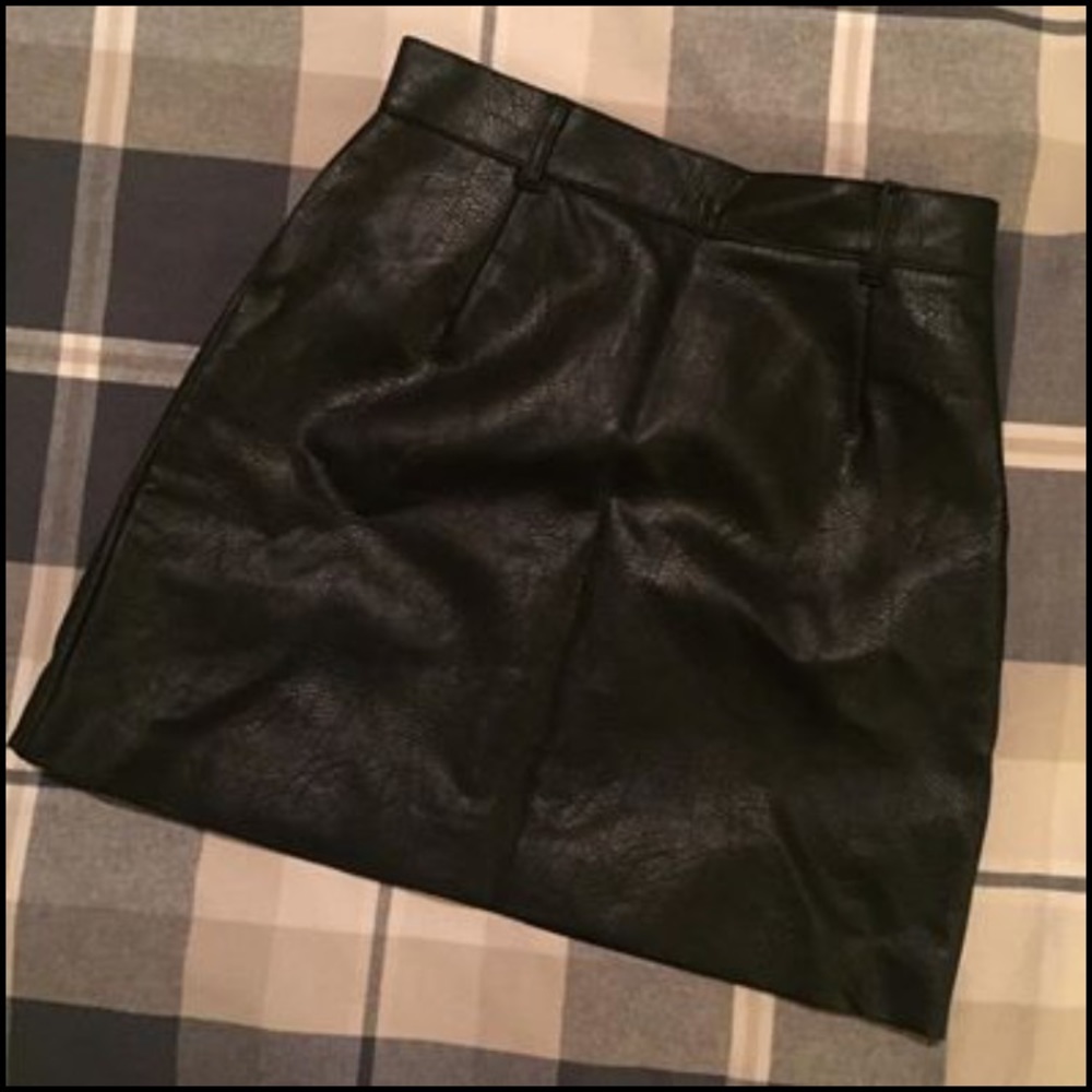 Faux Leather Skirt